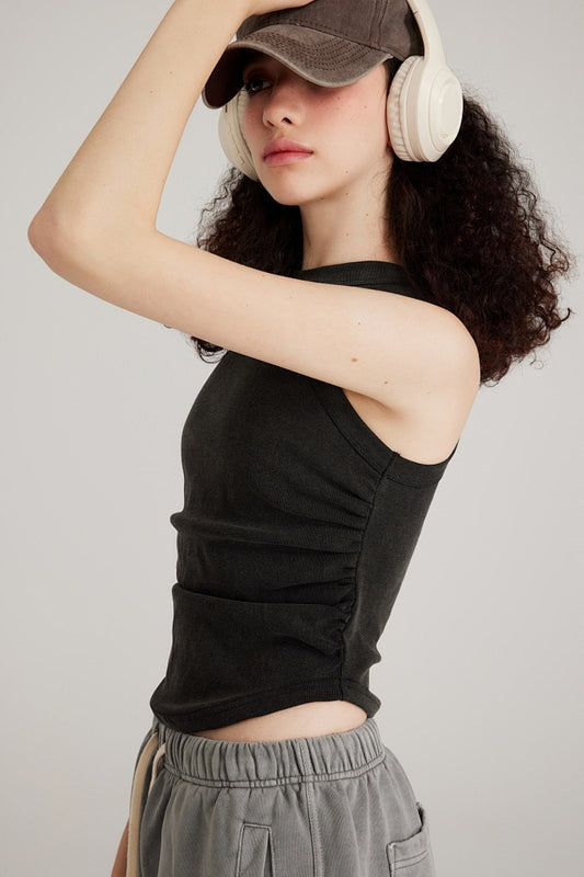 Halter Ruched Tee