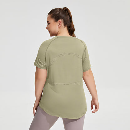 Oversized Breathable Short Sleeve Fitness Top