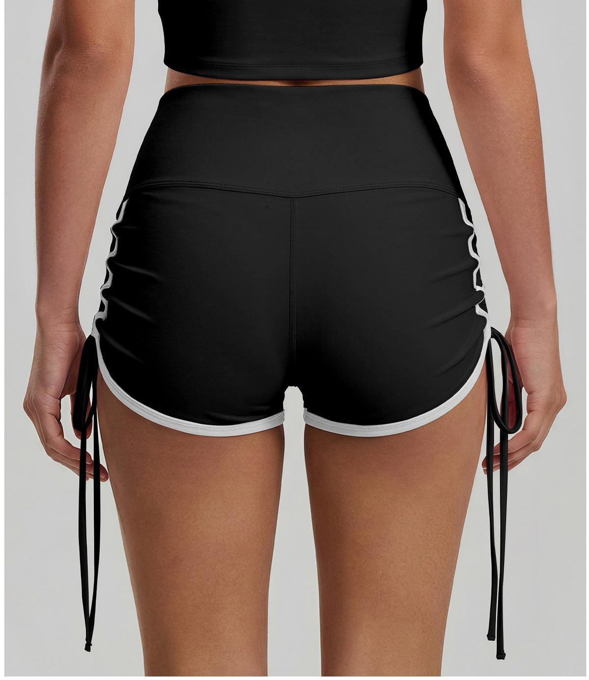 Striped Ruched Joggers Short