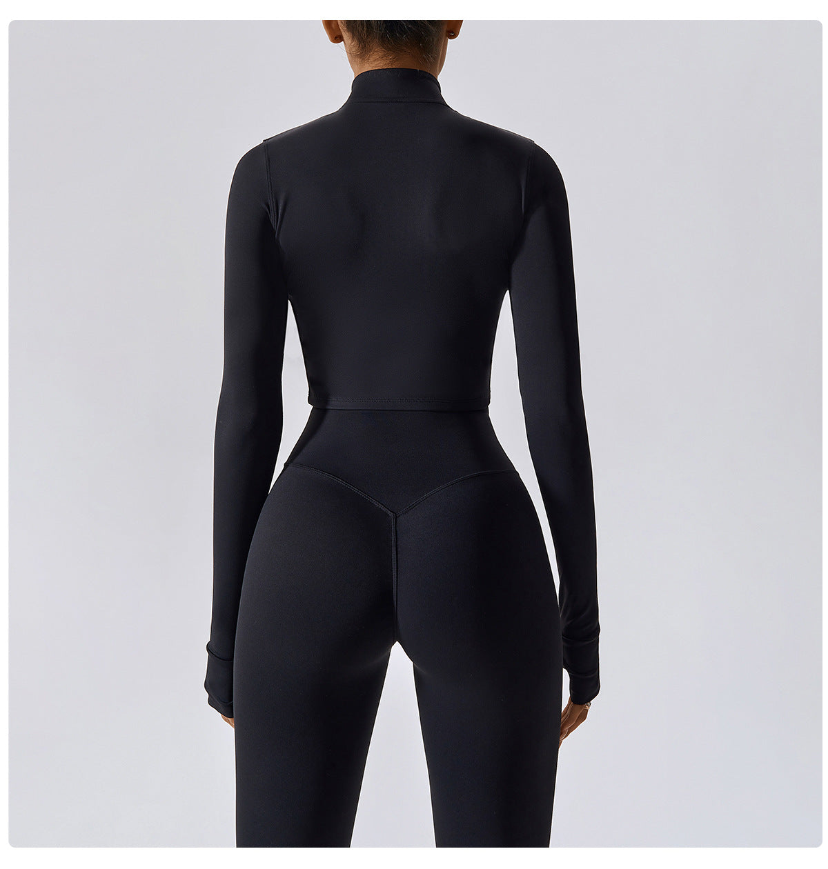Cropped Mock Neck Jacket