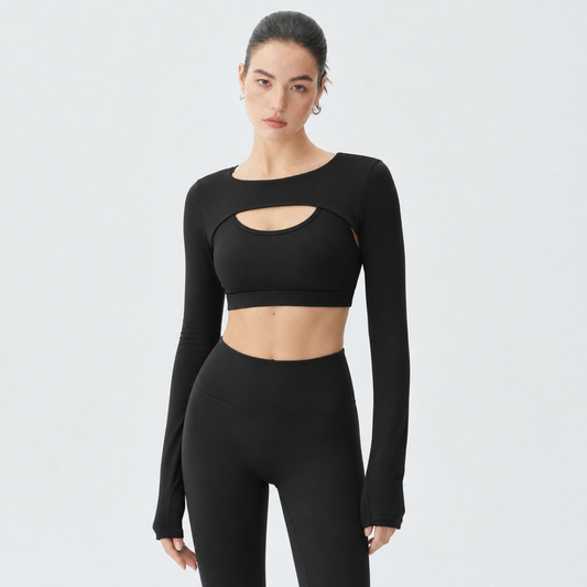 Cutout Long Sleeve Top