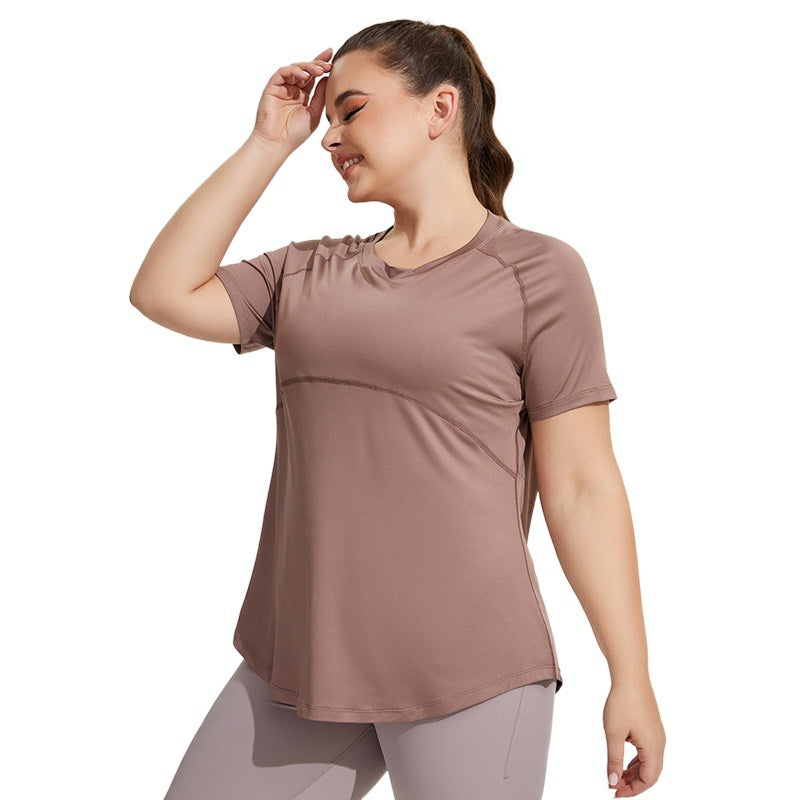 Oversized Breathable Short Sleeve Fitness Top