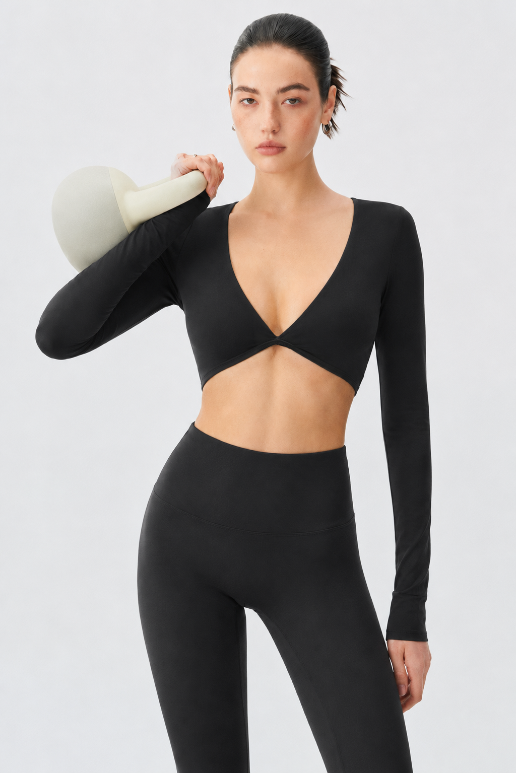 Deep V Crop Top