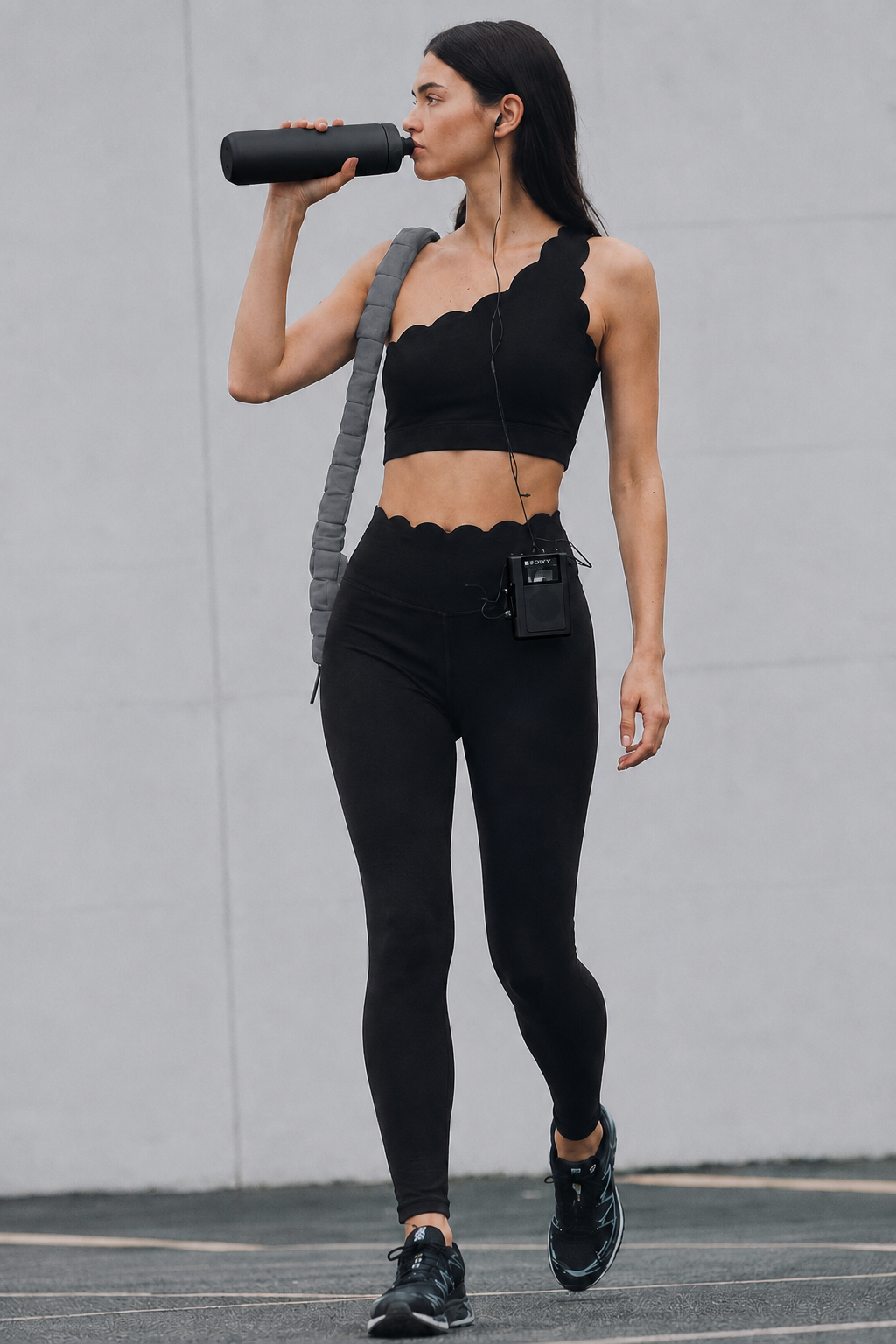 One Shoulder Scallop Bra