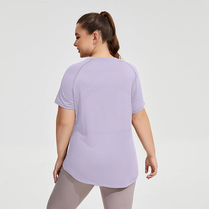 Oversized Breathable Short Sleeve Fitness Top