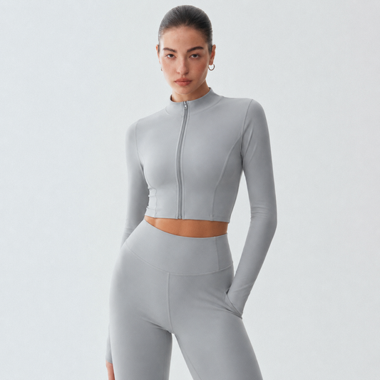 Mock Neck Zip Jacket