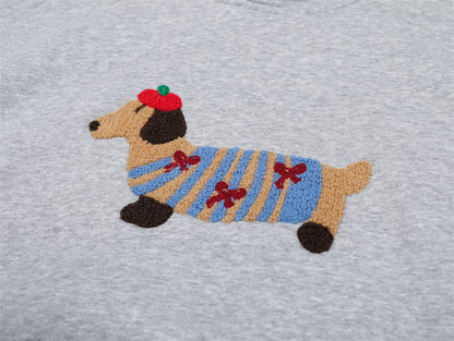 Friendly Paw Embroidered Oversized Hoodie