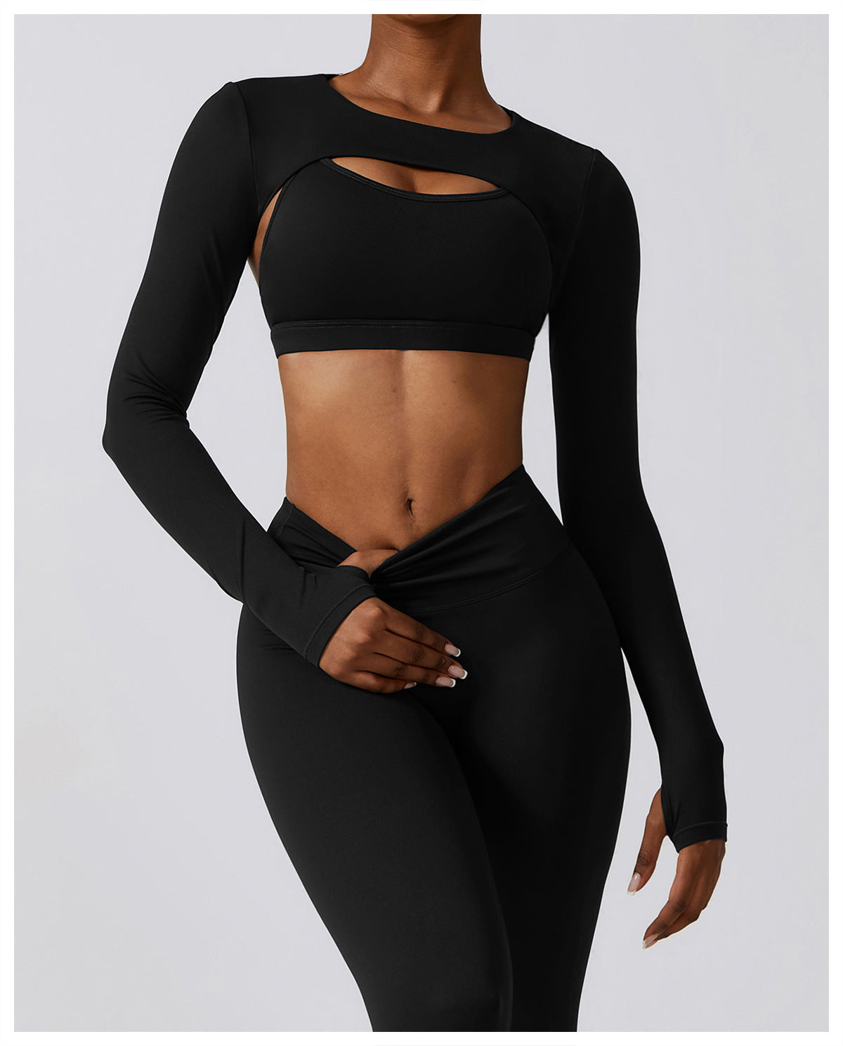 Cutout Long Sleeve Top