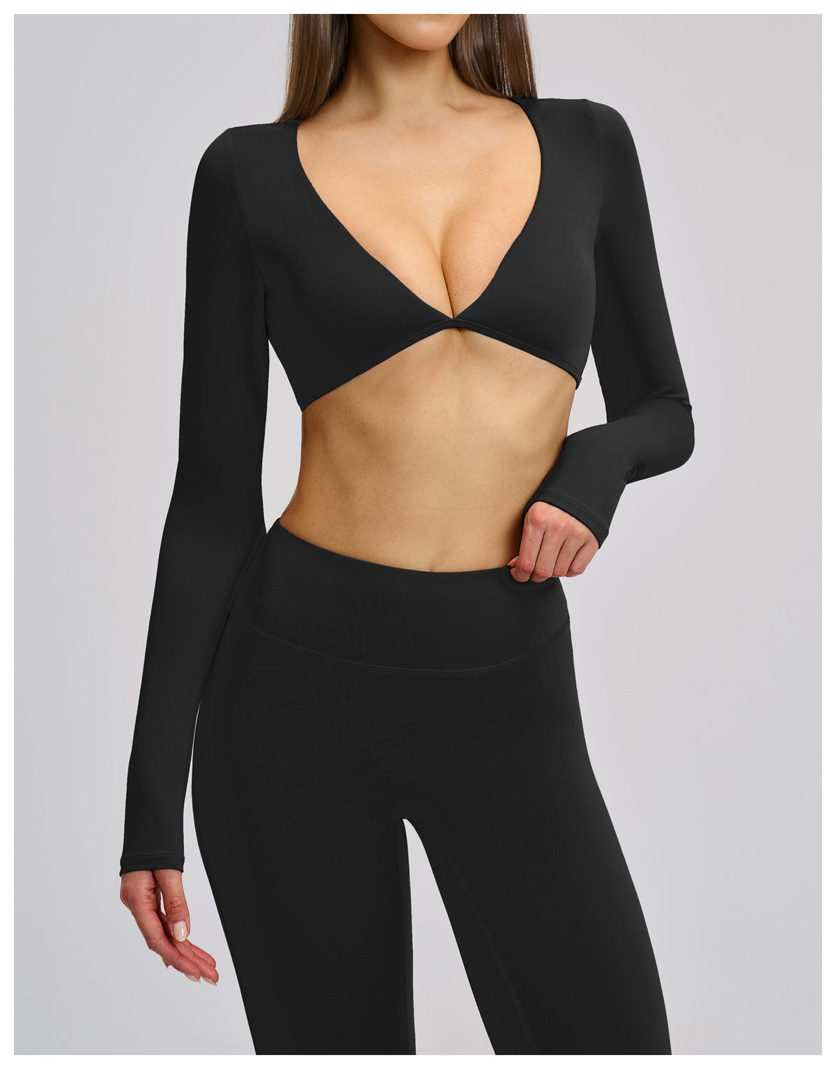 Deep V Crop Top