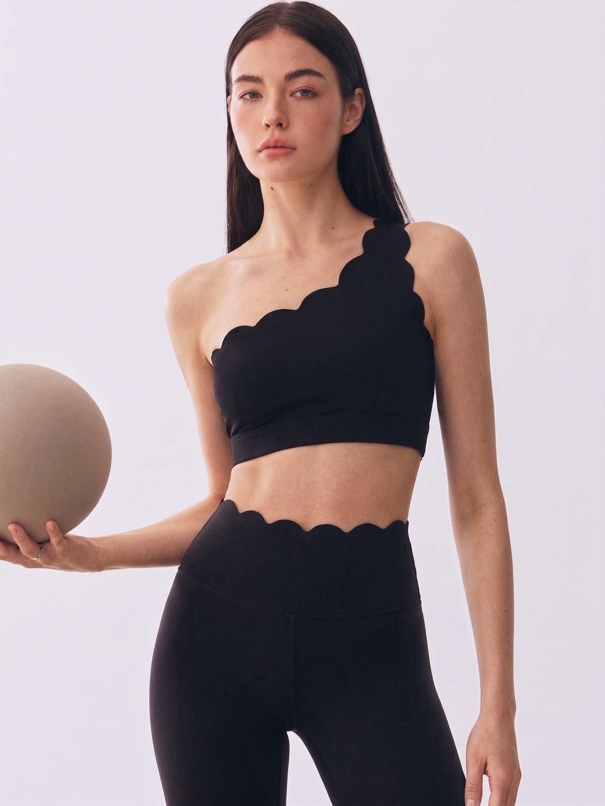 One Shoulder Scallop Bra