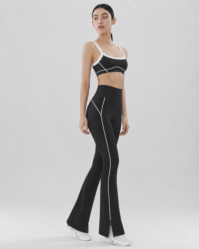 Contrast Flared Yoga Set