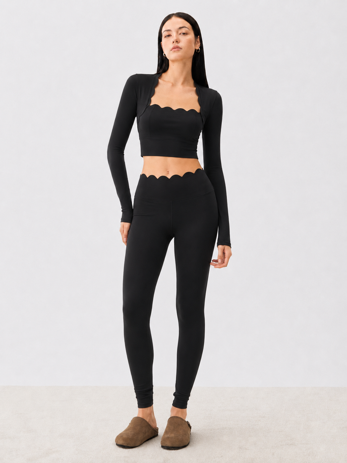 Long Sleeve Scallop Legging Set