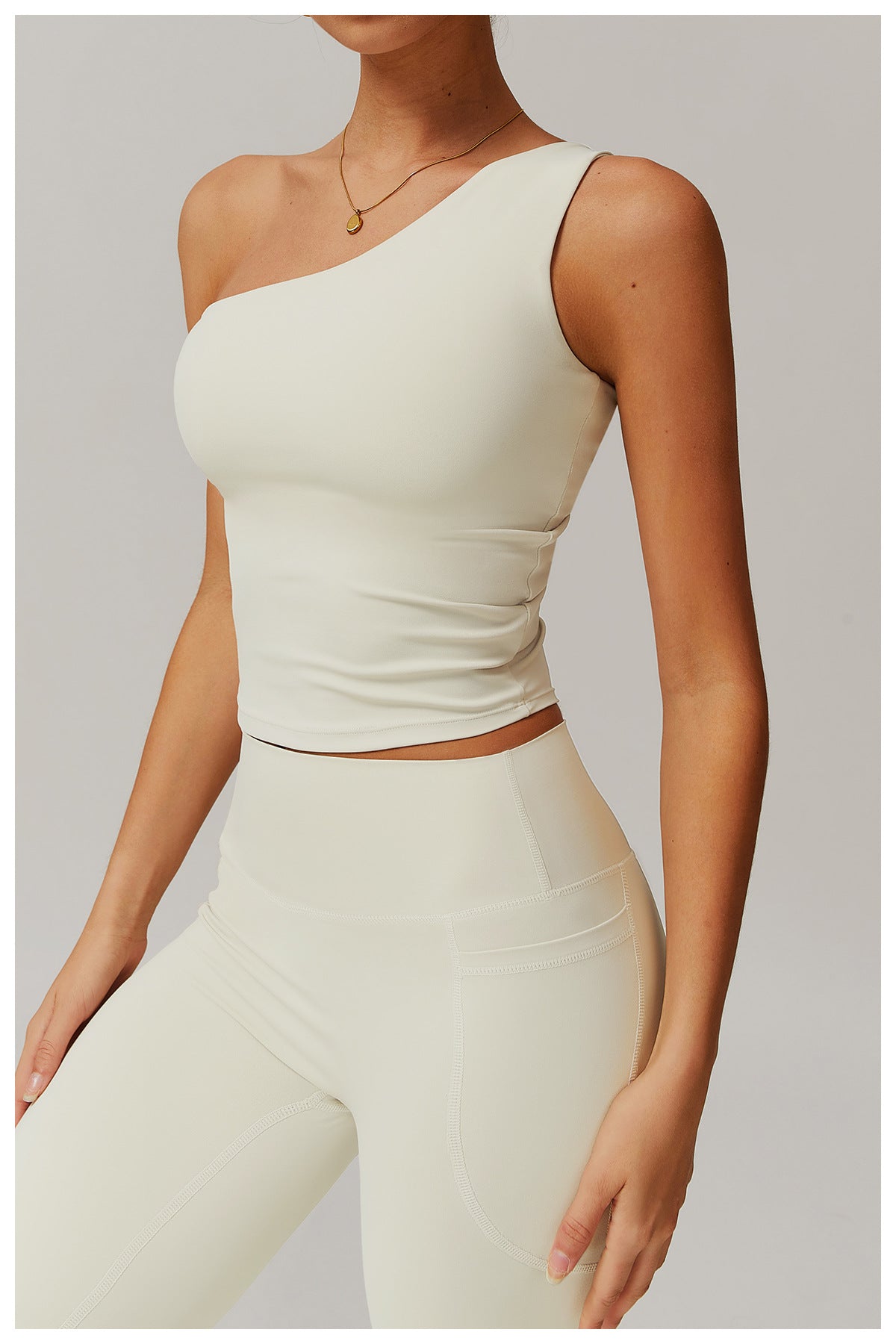 One Shoulder Contour Tank