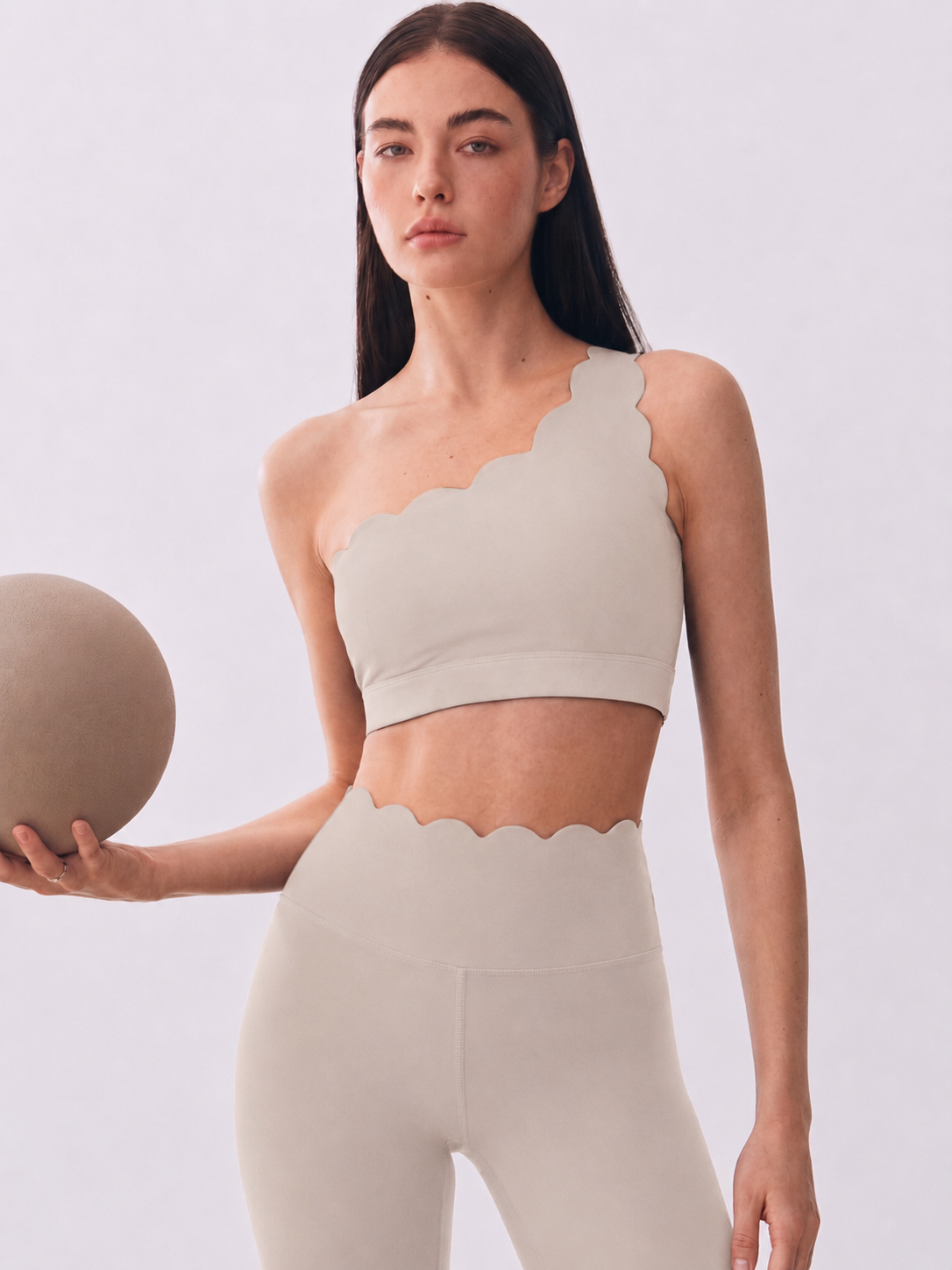 One Shoulder Scallop Bra