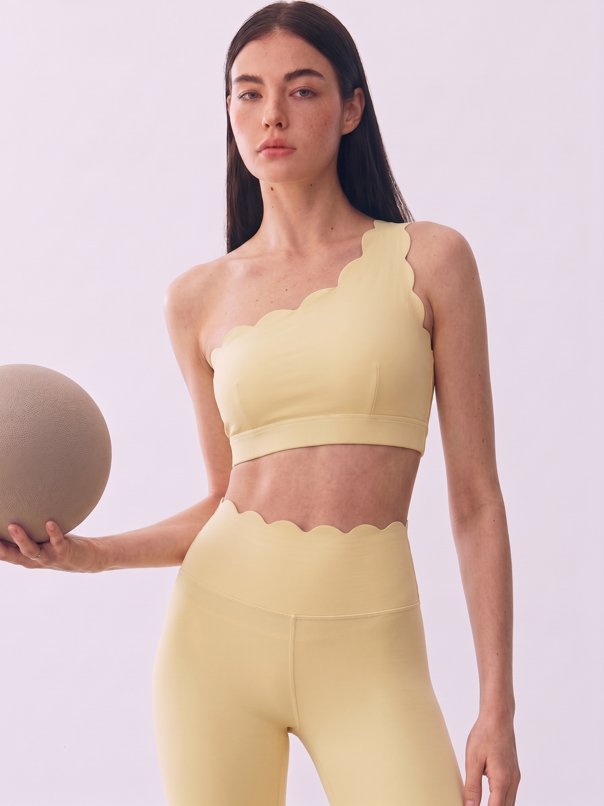 One Shoulder Scallop Bra