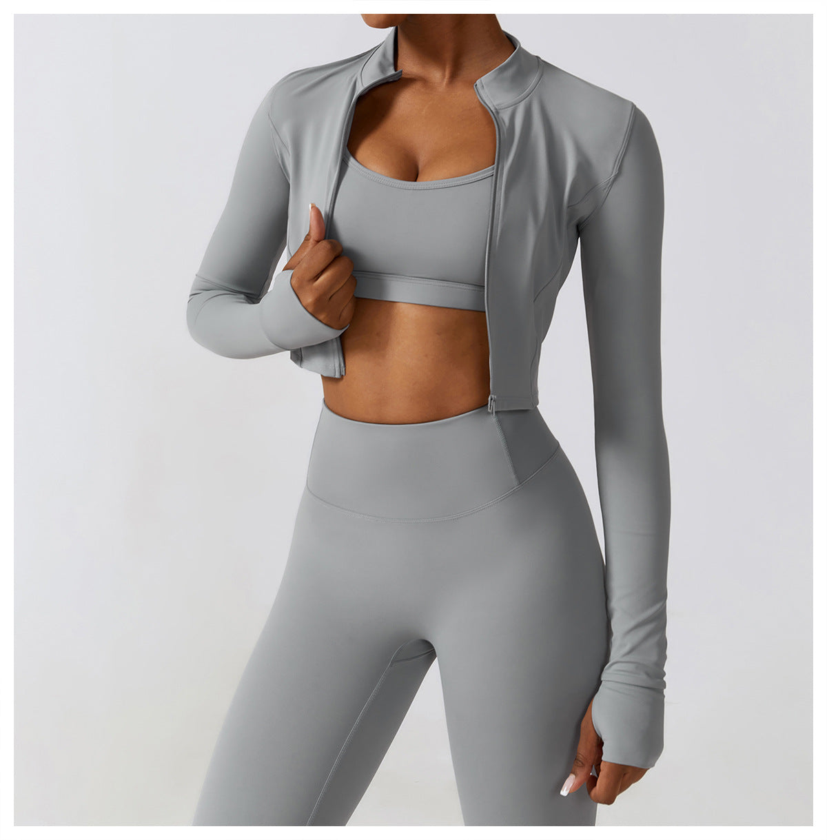 Mock Neck Zip Jacket