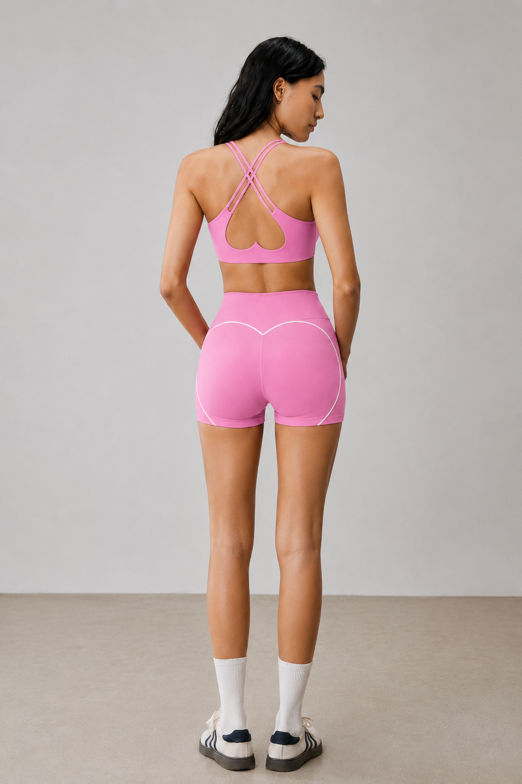 Heart Cross Back Short Set
