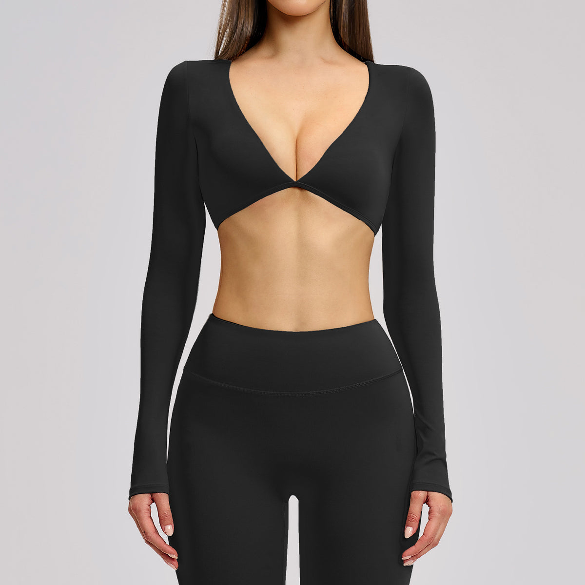 Deep V Crop Top