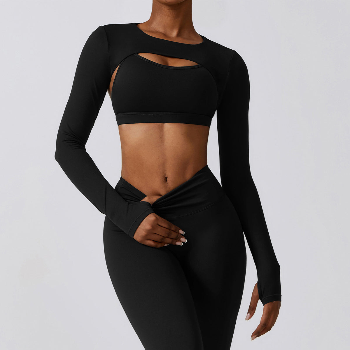 Cutout Long Sleeve Top