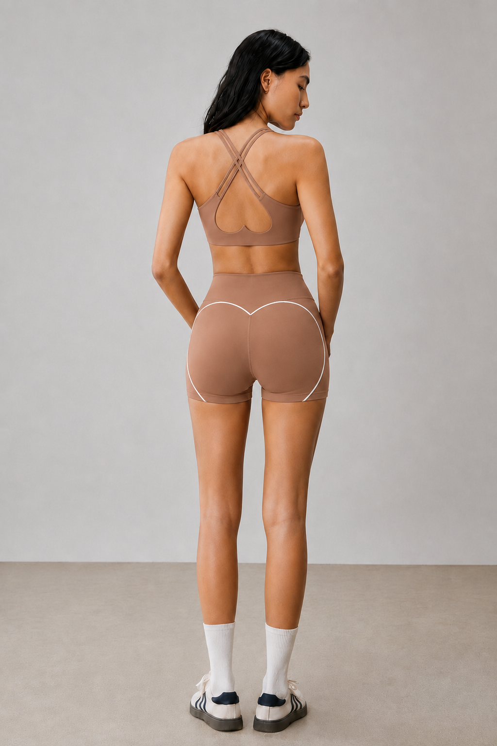 Heart Cross Back Short Set
