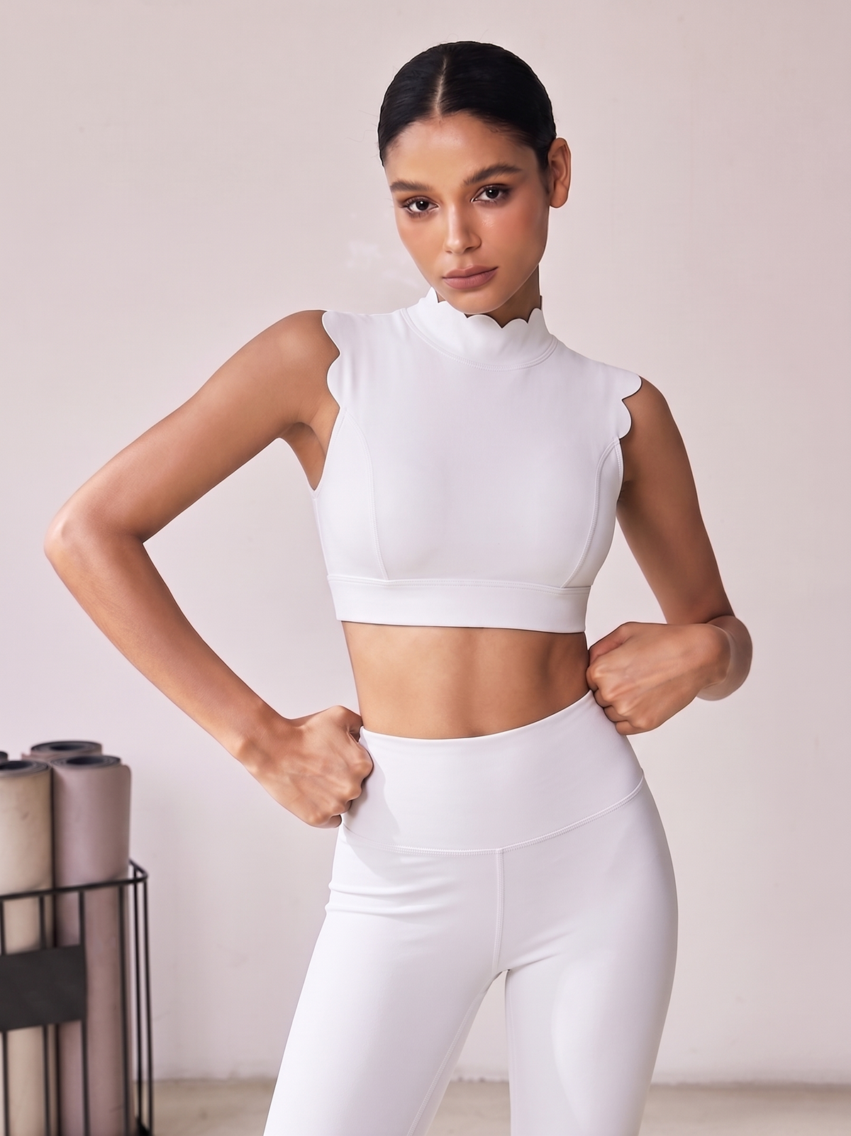 Mock Neck Crop Tank