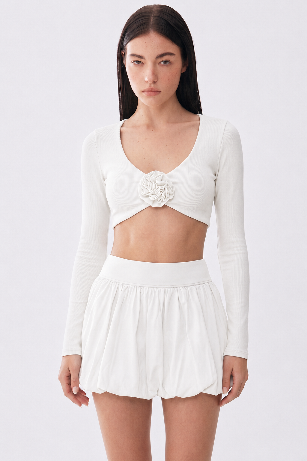 Ribbed Floral Top