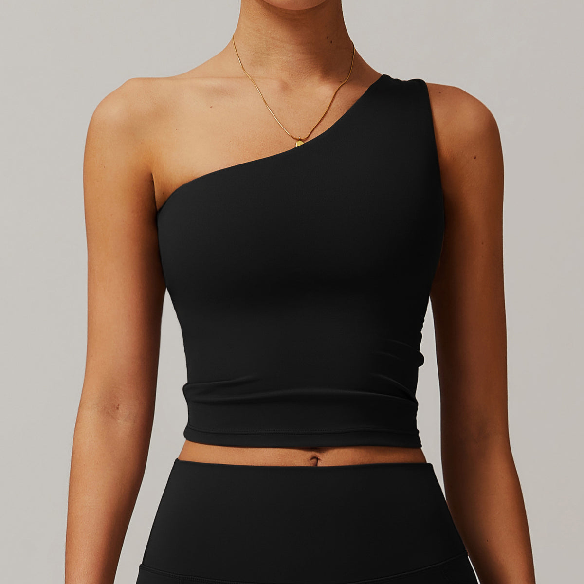 One Shoulder Contour Tank