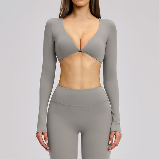 Deep V Crop Top