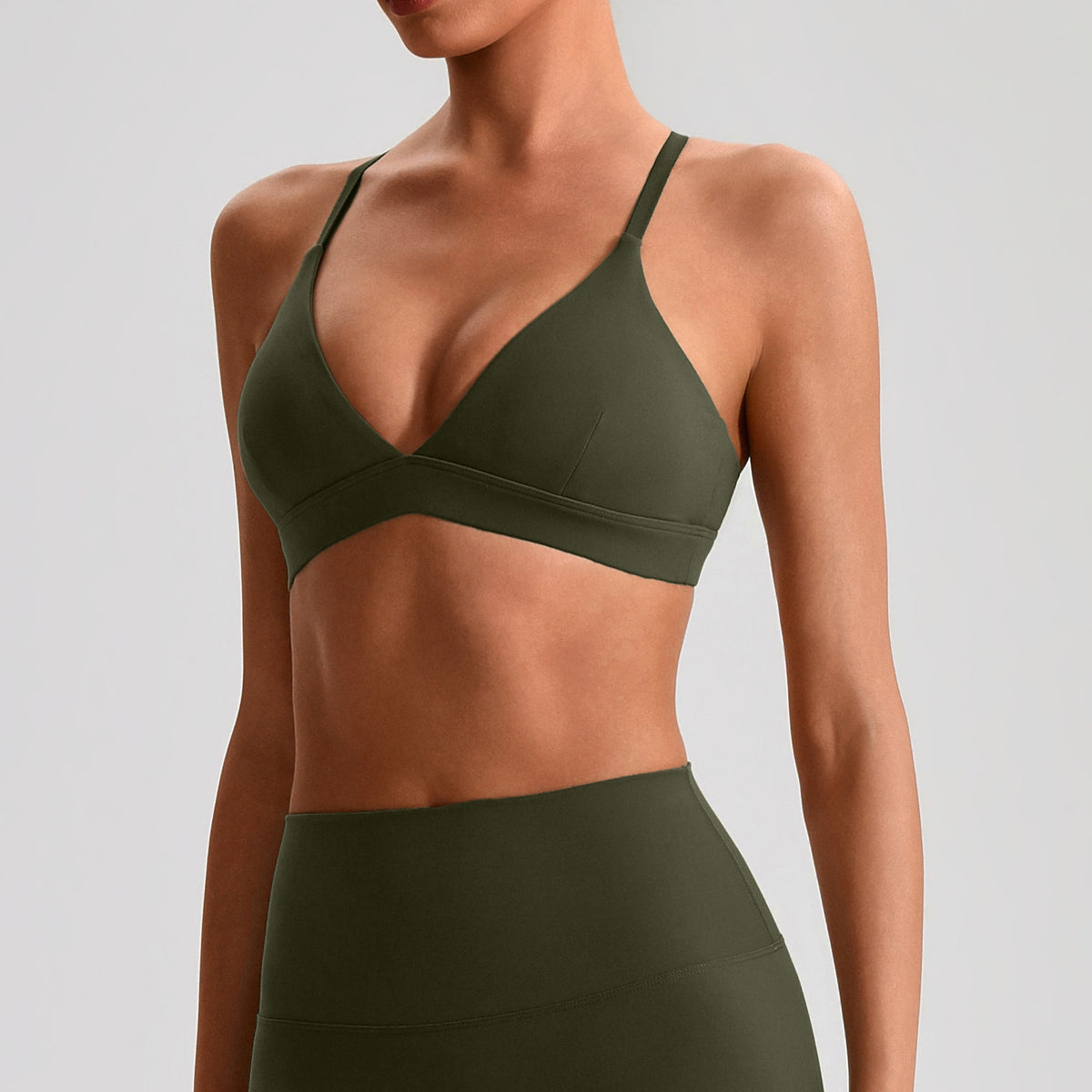 V Neck Sports Bra