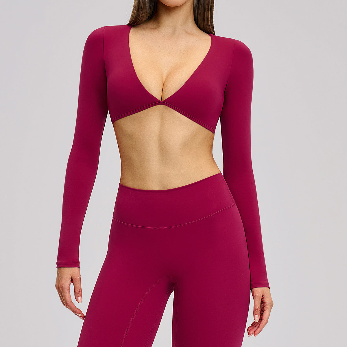 Deep V Crop Top