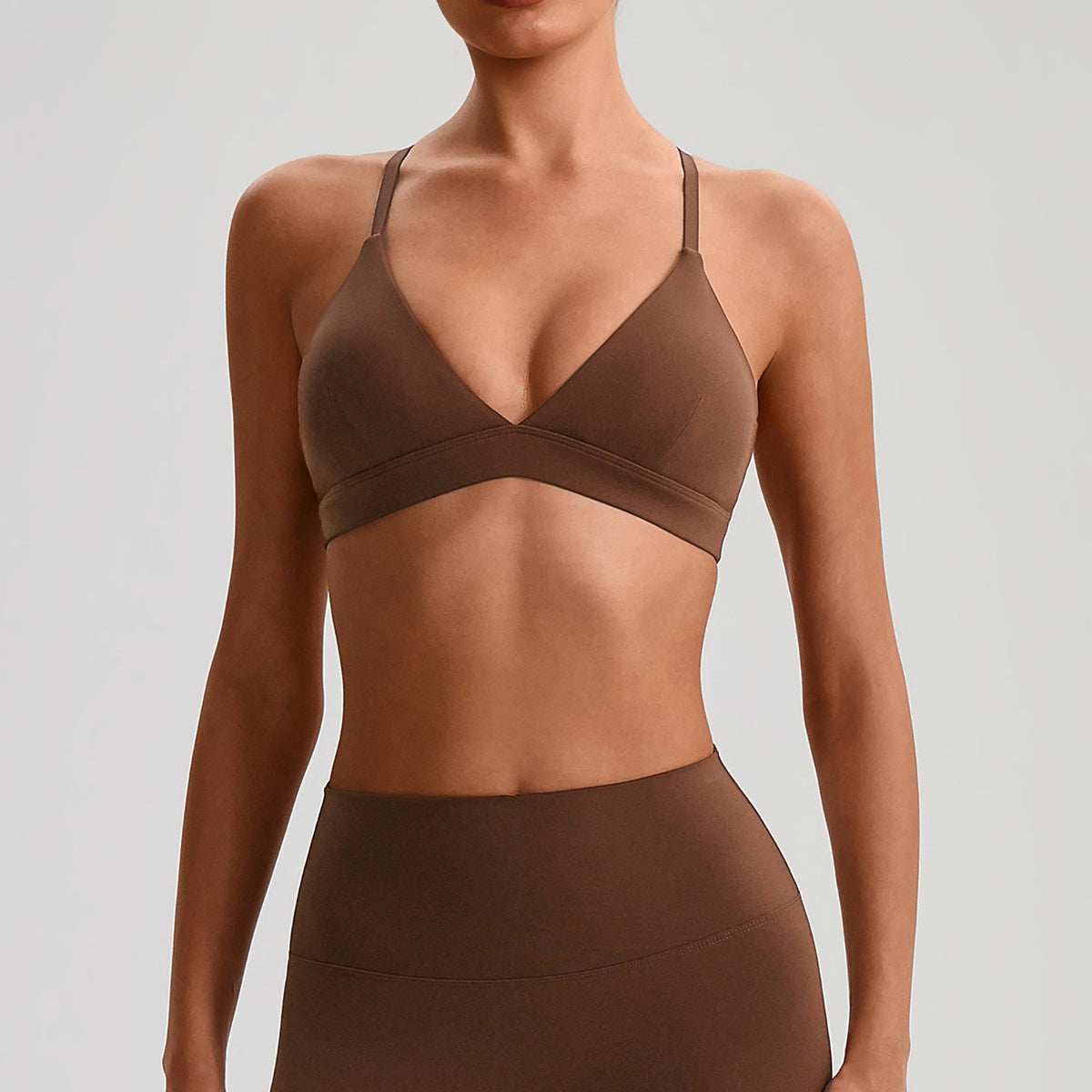 V Neck Sports Bra