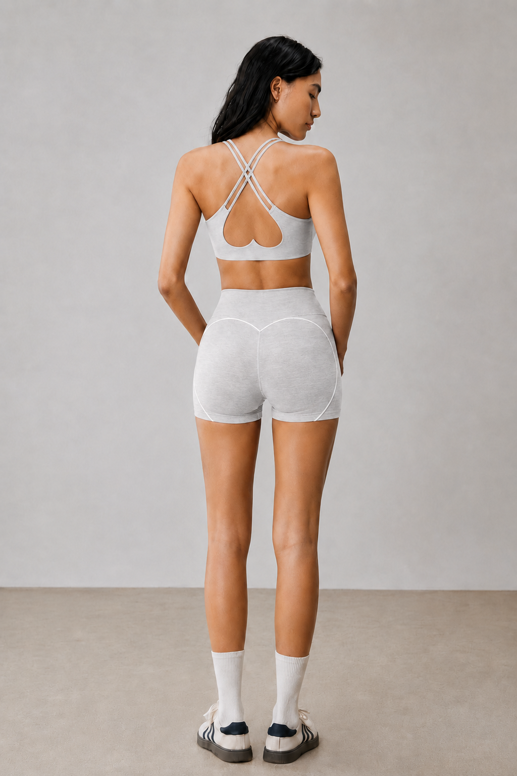 Heart Cross Back Short Set
