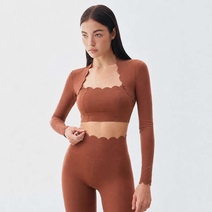 Scallop Long Sleeve Top