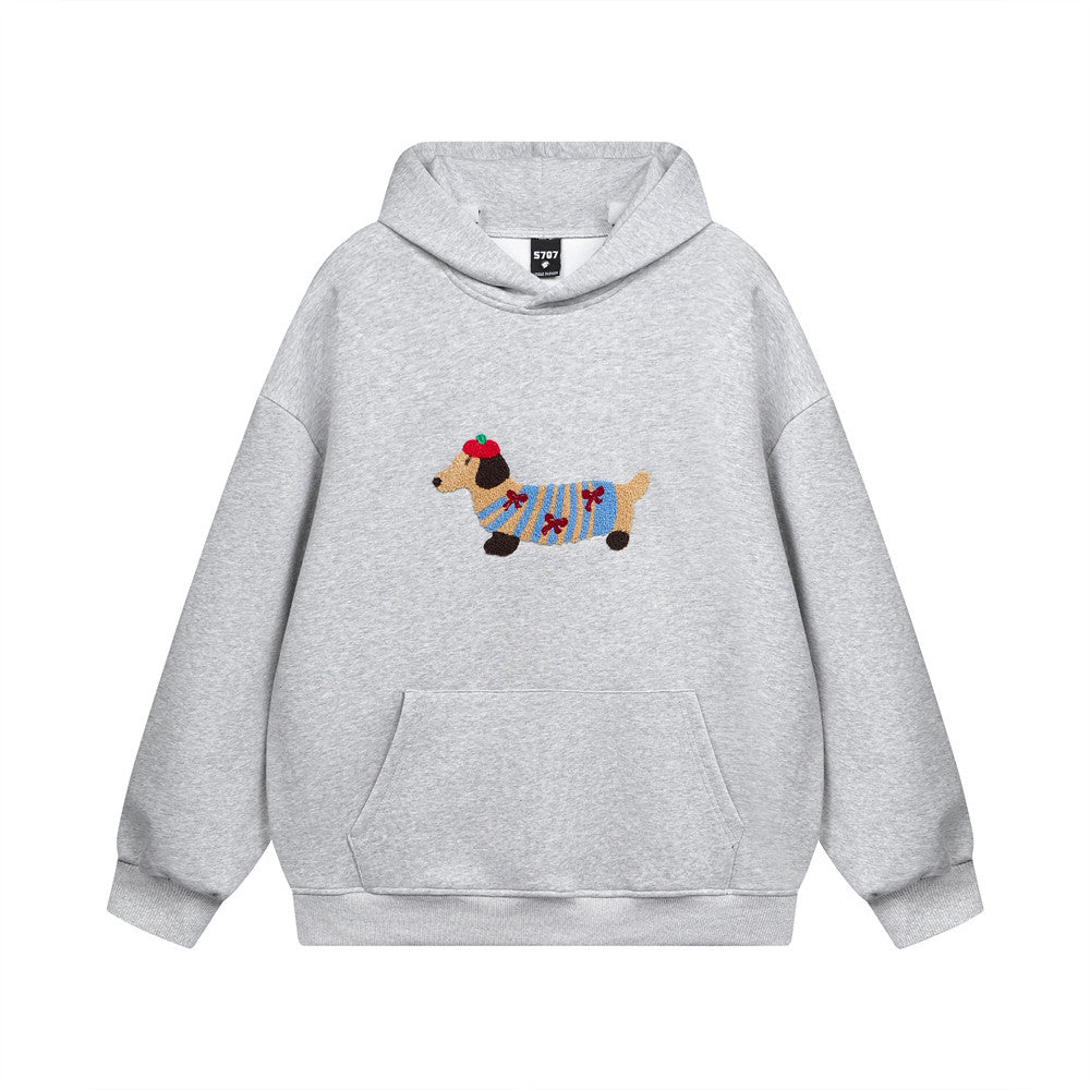 Friendly Paw Embroidered Oversized Hoodie