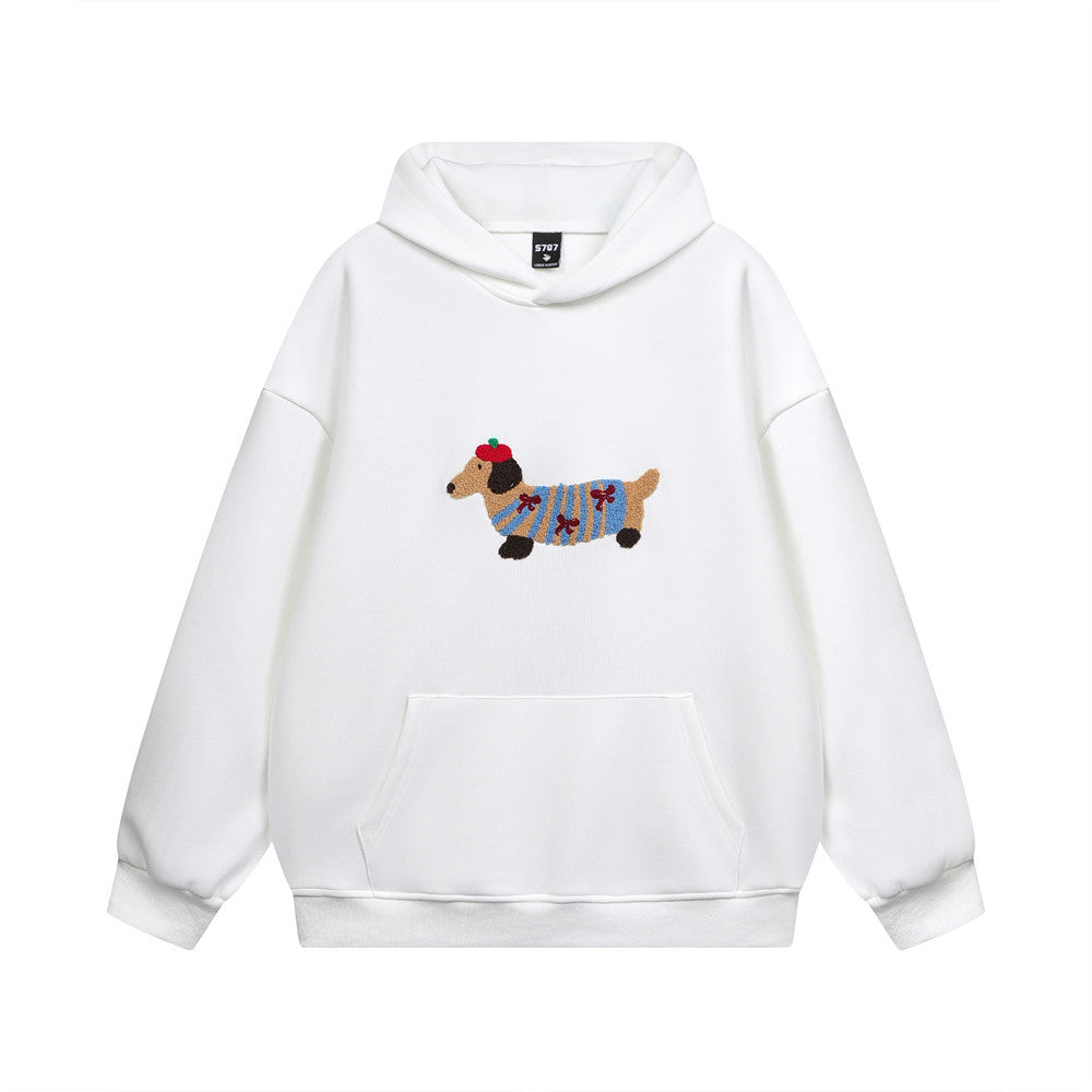 Friendly Paw Embroidered Oversized Hoodie