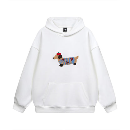 Friendly Paw Embroidered Oversized Hoodie