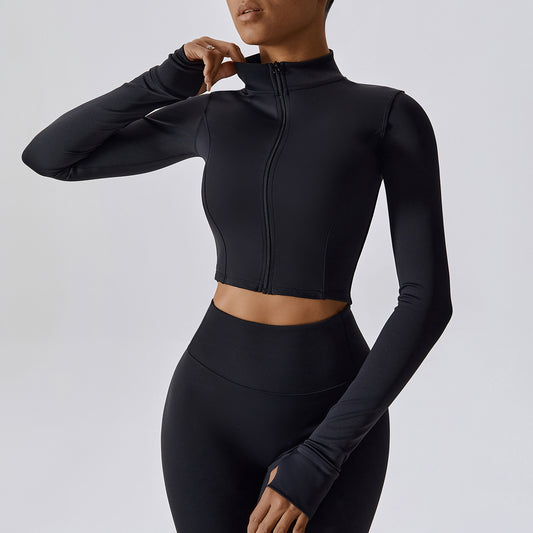 Mock Neck Zip Jacket