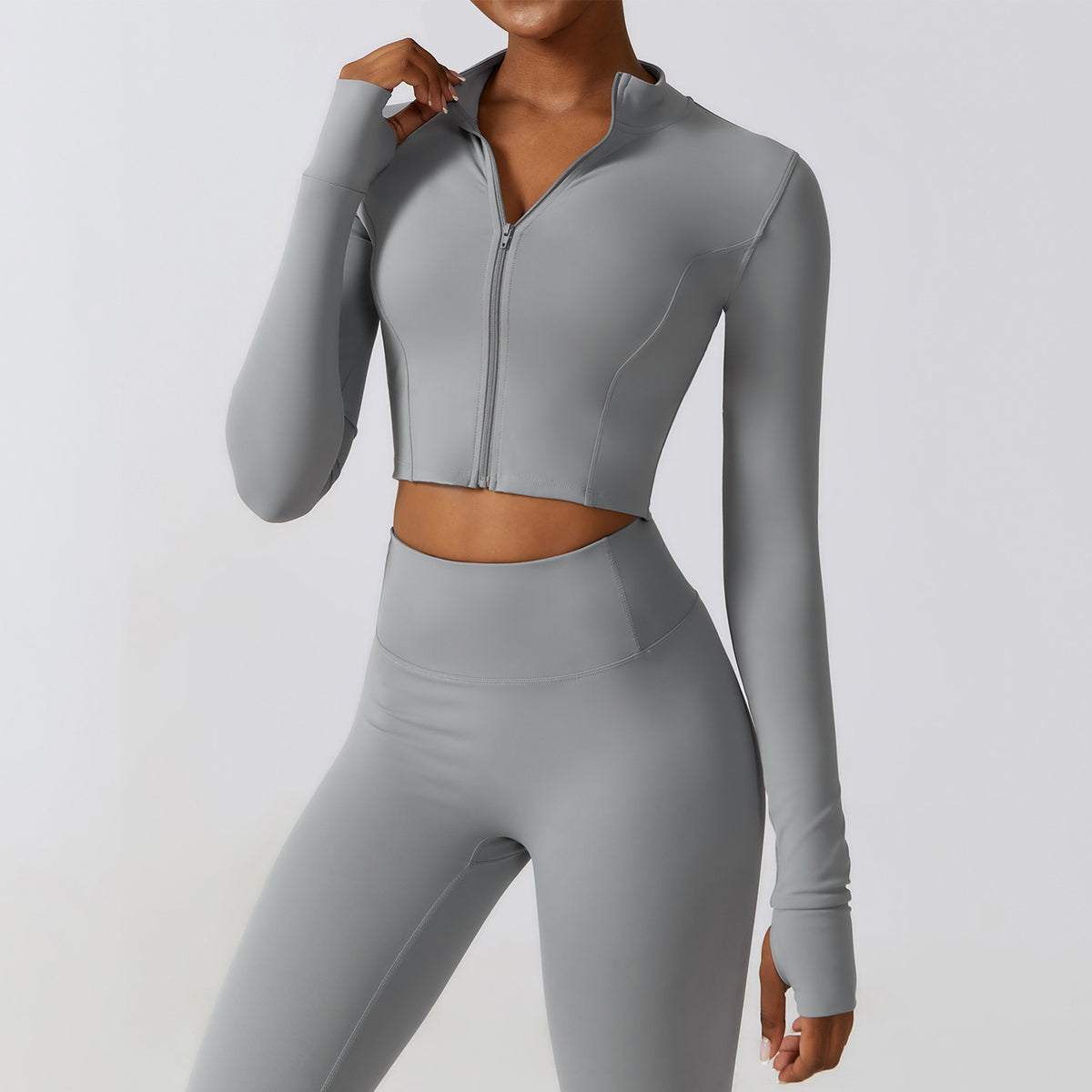 Mock Neck Zip Jacket