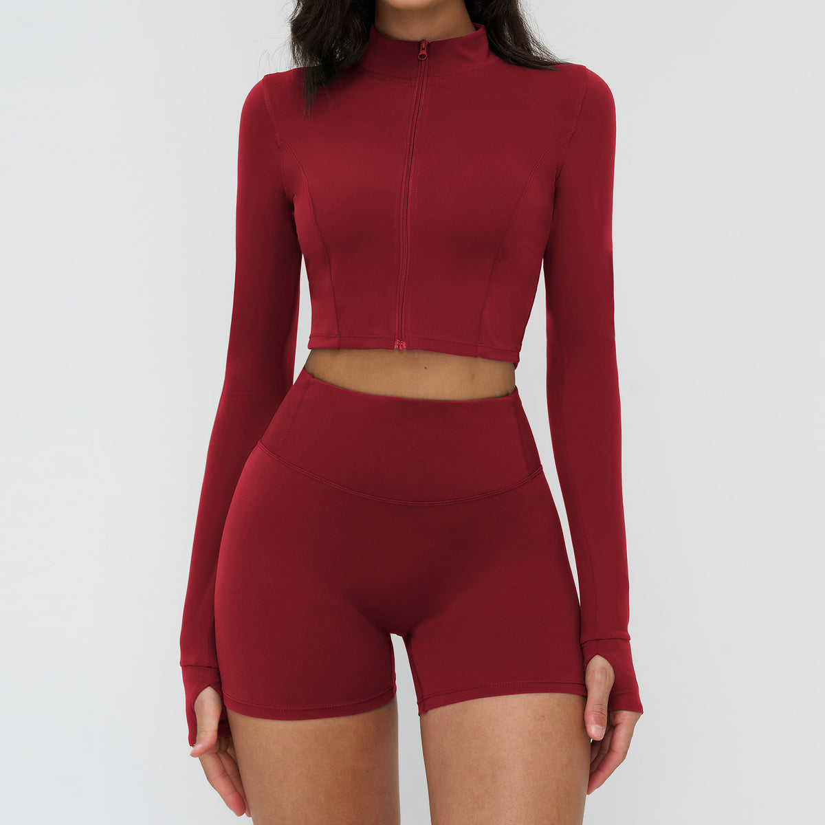 Mock Neck Zip Jacket