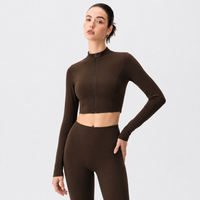 Cropped Mock Neck Jacket