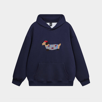 Friendly Paw Embroidered Oversized Hoodie