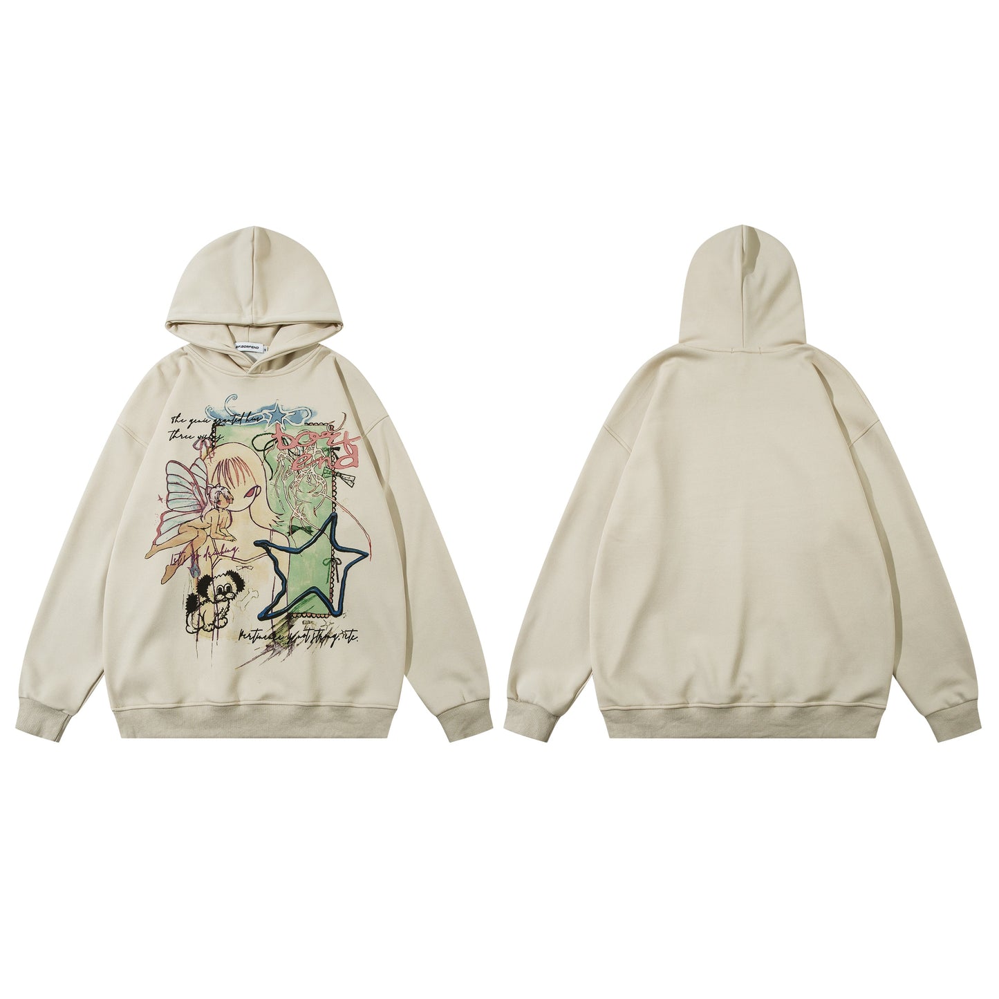 Y2K Inspired Oversized Graphic Hoodie