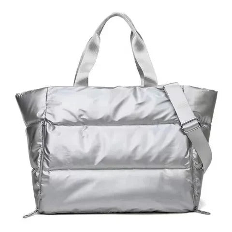 Silver multipurpose yoga & fitness tote bag