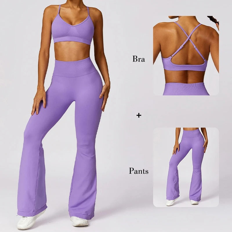 Purple workout set for women