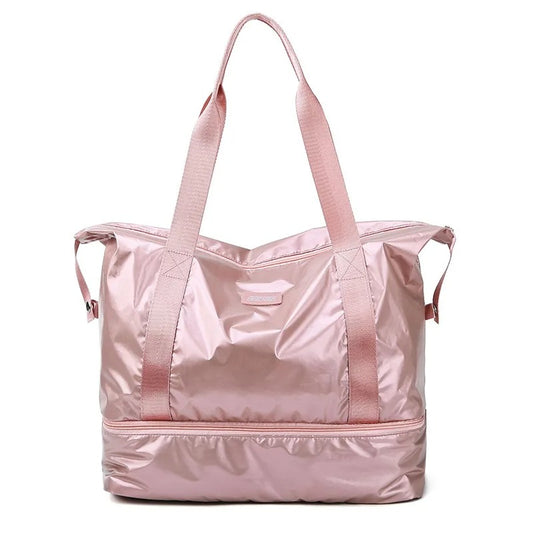 Pink fitness and travel sports bag