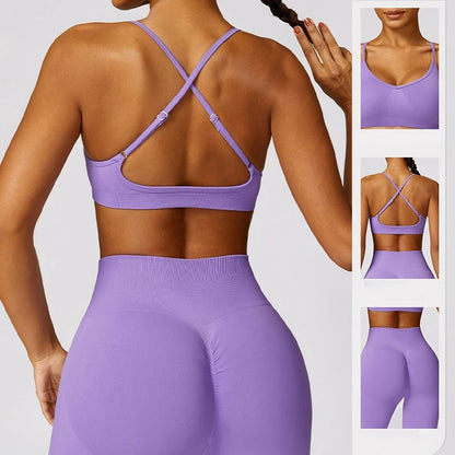 Purple workout set for women