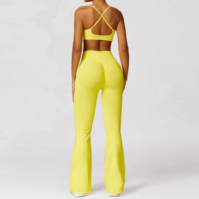 Yellow workout set for women