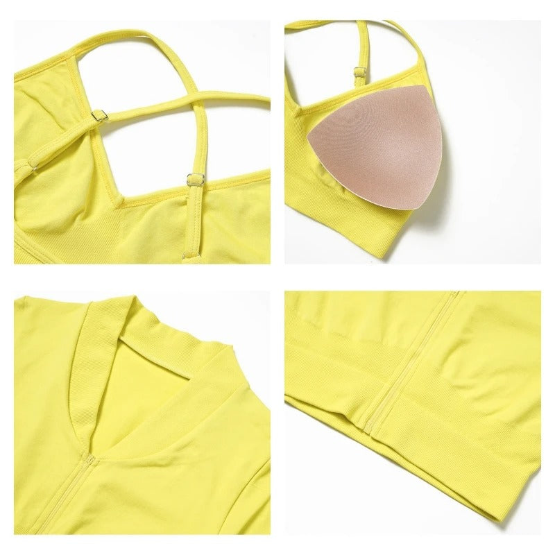 Yellow workout set for women