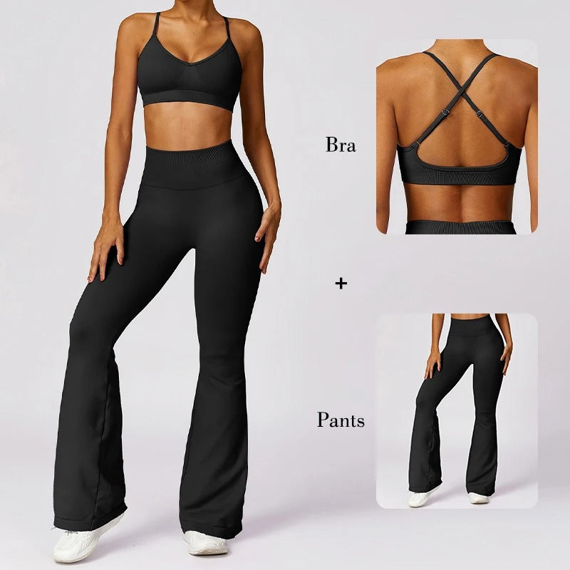 Black workout set for women