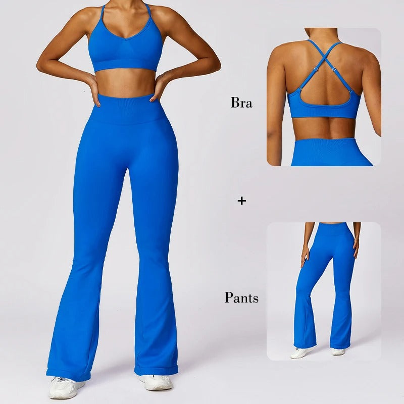 Blue workout set for women